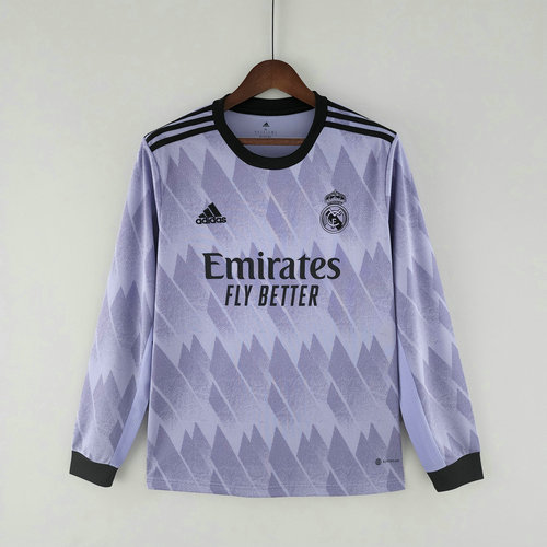 maglia real madrid 2022-2023 seconda maniche lunghe